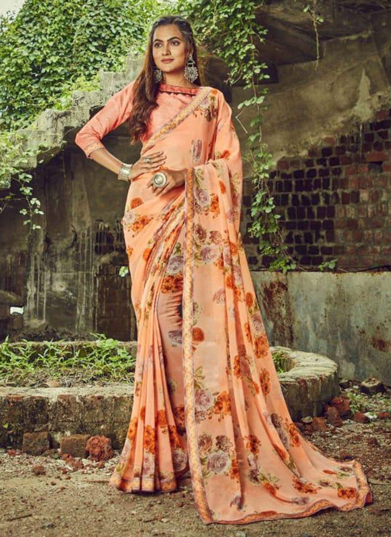 ALVEERA ARPITA Designer Regular wear Monopoly Georgette Printed Saree Collection